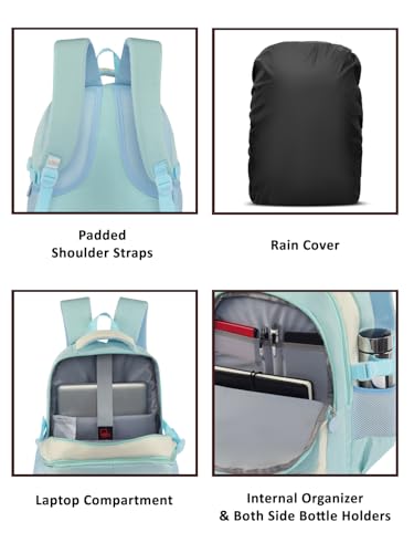 Image of Lavie Sport Twilight Laptop Backpack | 33 Liters | Fits Upto 16 Inch | Laptop Compatiable | Rain Cover | Gift for Boys & Girls