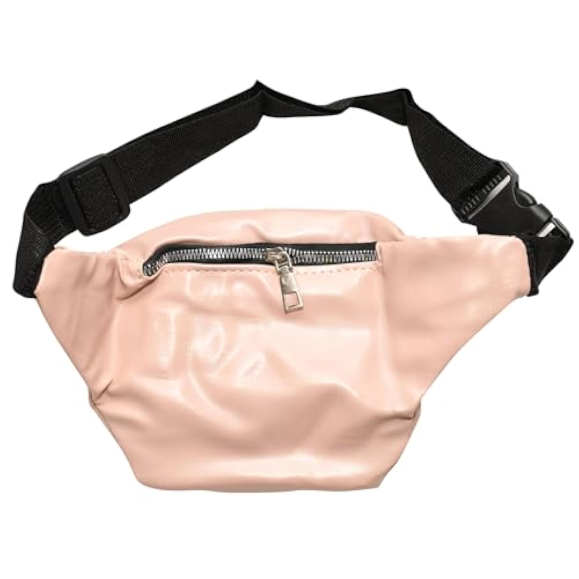 Unisex Leather Finish Fannypack, Chic Peach