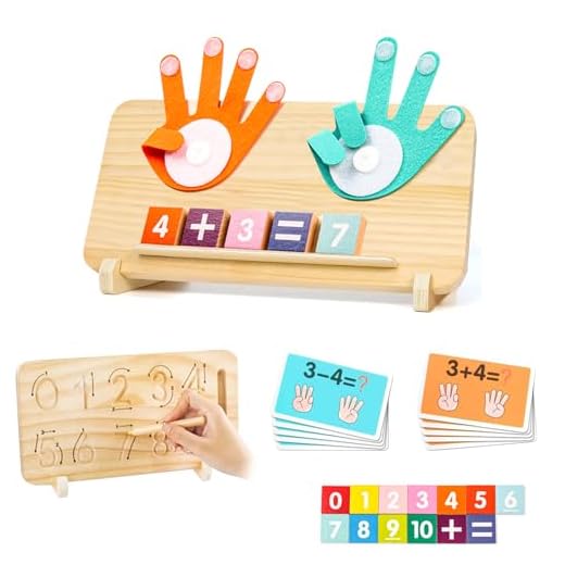 Giocattolo di Matematica in Legno, Giocattoli Matematici Montessori, Giochi Matematici con Conteggio, Giocattolo Educativo per 3-6 Anni, Giochi Educativi Prescolari Regalo Natale o di Compleanno