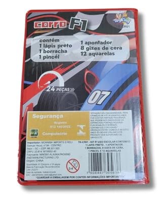 Kit Maleta Vermelha De Pintura Com 24 Peças Formula 1 Toy King TK-CR01