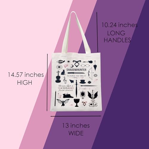 MNIGIU S-hadowhunters Inspired Gift S-hadowhunters Tote Bag S-hadowhunters Merch for S-hadowhunter Bookish2