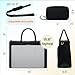 LOVEVOOK Laptop Bags for Women, 15.6 inch Waterproof Work Tote Bag with Clutch, Professional Teacher Computer Purse Lightweight Shoulder Bag Travel, Quilted Black