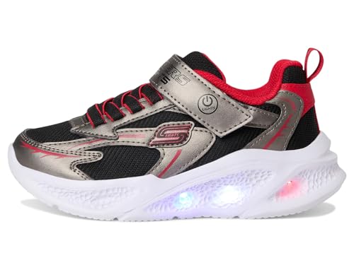 Skechers Meteor-Lights Chaussures, Rouge Gun, 27 EU