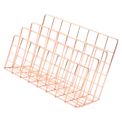 Metal Book Rack Three Tier Iron Desktop Organizer for Files