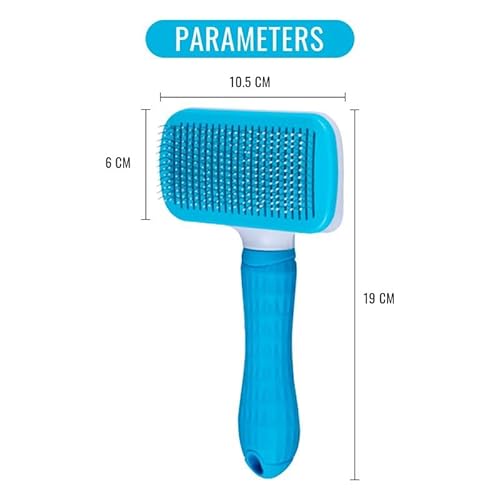 Miniatura 3 de Edipets, Cepillo Para Perros Y Gatos, Para Pelo Largo, Quitapelo, Púas De Acero Y Silicona, Quitar Pelo Muerto, Ergonómico, Accesorios Mascotas Azul
