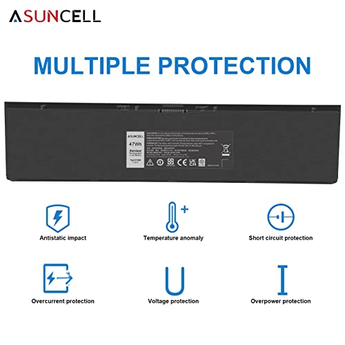 Image of ASUNCELL 47Wh Laptop Battery for Dell Latitude E7440 E7450 7450 E7420 3RNFD V8XN3 5K1GW PFXCR 909H5 0G95J5 451-BBFT 451-BBFV 451-BBOG 451-BBFY 14 7000 Series, 7.4V