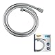 GROHE VitalioFlex Silver - Brauseschlauch (1250 mm, hitzebeständig, mit Rändelstruktur, druckbeständig), chrom, 22112000