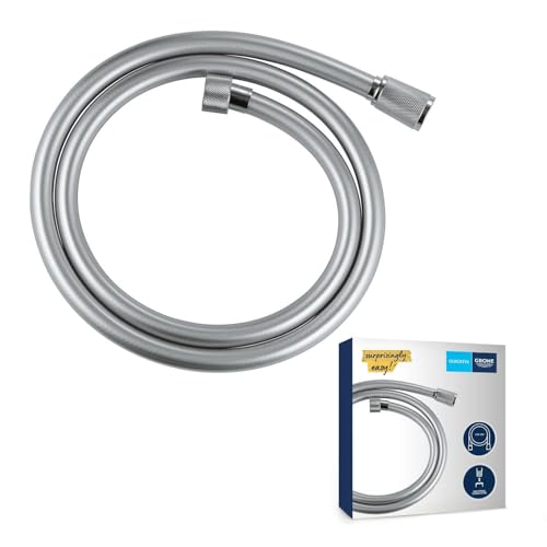 GROHE VitalioFlex Silver, Brauseschlauch 1,50m, dreifache Verdrehsicherung – Ansicht 1