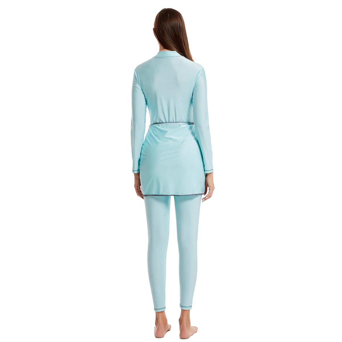 Burkini for Girls 3 Piece Long Sleeve Swimming Costume Modest Swimsuit Beachwear Surfing Suit