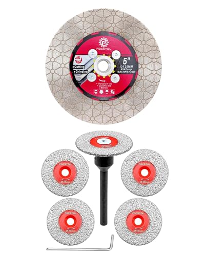 Disque diamant carrelage 125 double face avec meulage et lame scie M14
