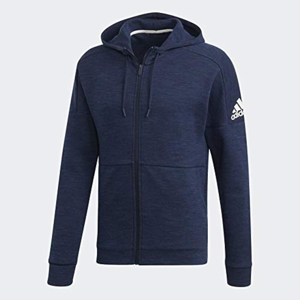adidas Id Stadium Full-Zip Hooded Sweatshirt, Legend Ink/Ash