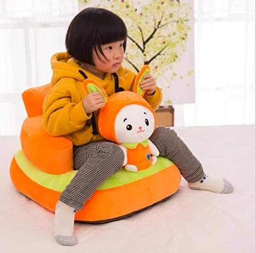 Image of AVSHUB Baby Soft Plush Cushion Baby Sofa Seat Or Rocking Chair for Kids (Used by 0 to 2 Years Baby) (Orange Rabbit)
