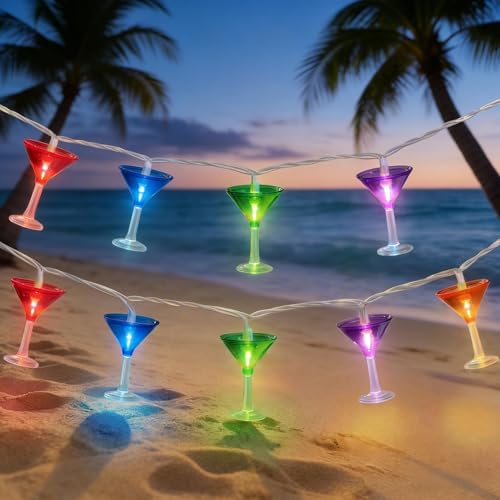 Margarita Party Decorations Lights, 8.5Ft Summer Beach Themed String Lights