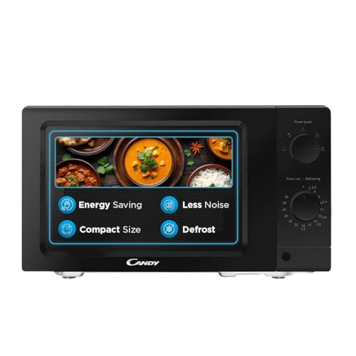 Candy 19 L Inverter Technology with 5 Power Levels Solo Microwave Oven and Defrost,3 year Warranty on magnetron,(CSM192B, Black) From Milan to Your Kitchen