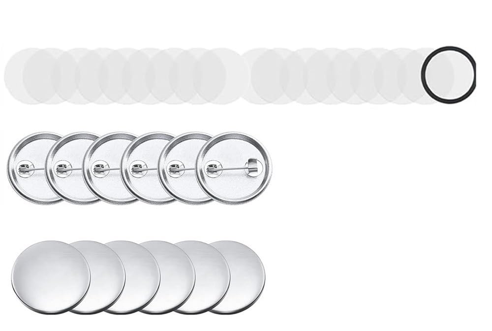 200Pcs Badges Button Maker Machine Part, Blank Pin Badges Making Supplies
