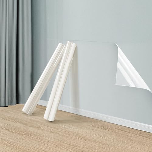 MANMEMU Elektrostatische wandschutzfolie, 60CM × 1000CM transparente Elektrostatik Folie, Spritzschutz Hund Wandschutz, Statische Folie Wand, Wandschutz für Küche, Möbel, Büro