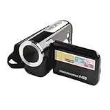 Fotocamera digitale da 2,4 pollici con video 1080p e risoluzione 16 MP, schermo girevole e zoom 16x, rosso