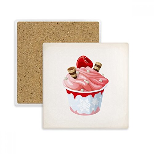 Tasse de crème glacée carré Coaster absorbant en pierre multicolor