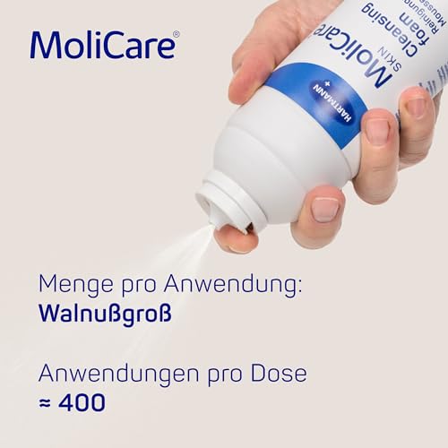 MoliCare Skin Reinigungsschaum: einfache und hautschonende Reinigung, speziell bei Stuhlinkontinenz, 400 ml
