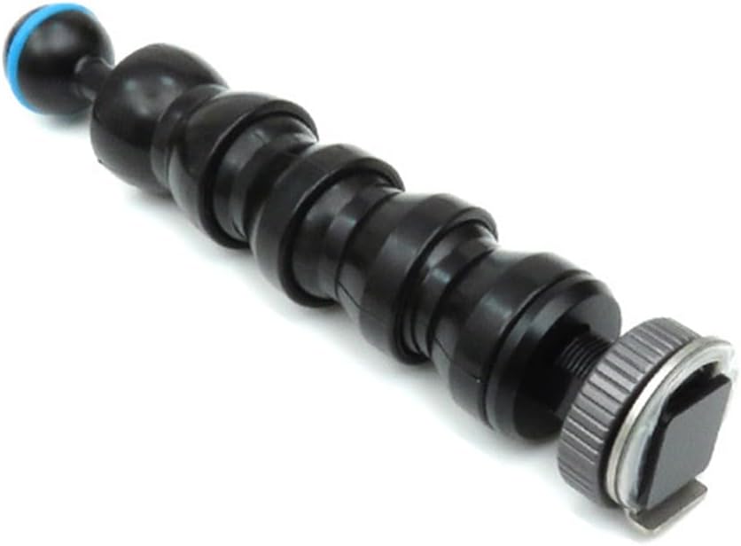 Flexible Light Arm 4-Joint Underwater Camera Mount with Ball Head and Hot Shoe for Scuba Diving Photography