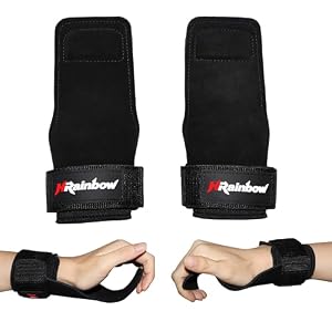 Sangles de Poignet d&rsquo;Haltérophilie pour Hommes et Femmes, Sangles de Fitness en Cuir Double Couche, Poignées de Salle de Sport (Paire).