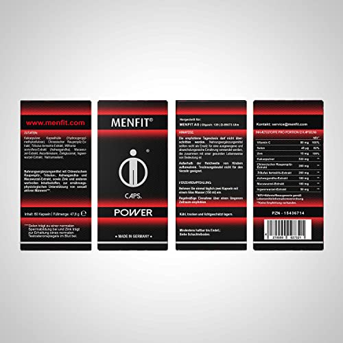 MENFIT® Power | kraftvoll & potent | für den aktiven Mann | Einzigartige Rezeptur mit Tribulus terrestris, Cordyceps sinensis, Maca, Selen, Ashwagandha, Ingwer, Vitamin C, Zink – Bild 7