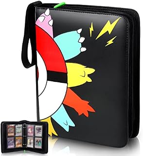 Lictin Trading Card Binder Album - 456 Pockets Trading Card Holder with 57 Pages Removable Card Sleeves, Zipper Card Binder Collector for Photo Game Cards, Christmas Football Card Holder for Kids