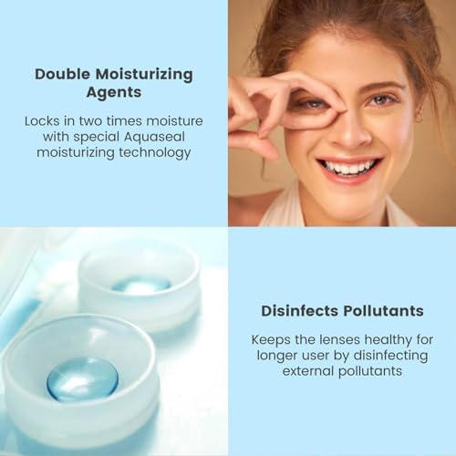 Image of Aqualens Comfort Contact Lens Solution - Multipurpose - Value Pack of 2 (360ml each) + (Lens case Free)