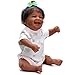 yuhhuasi 19"Full Corpo Morbido Silicone Bebe Bambola Rinata African American Black Dark Skin Baby Sweet Happy Baby Impermeabile Bagno Toy