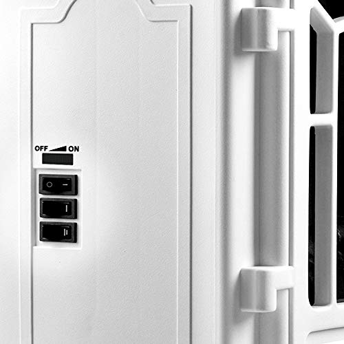 Deuba® Elektrokamin Kaminfeuer 2000W 2 Heizstufen Elektroheizung elektrischer Heizlüfter Elektroofen Elektrokamin mit LED Flammen Dekokamin weiß – Bild 5