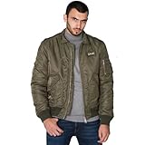 Original Schott CWU Jacke Schott NYC Herren 210100 Jacke, Salbei Khaki, Large