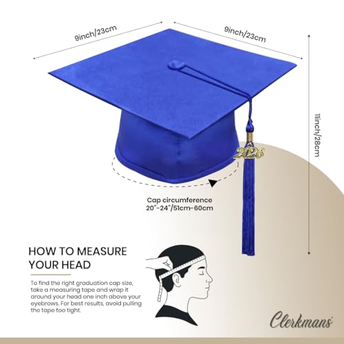 Image of CLERKMANS Unisex Adult Matte Graduation Gown, Choir Robe