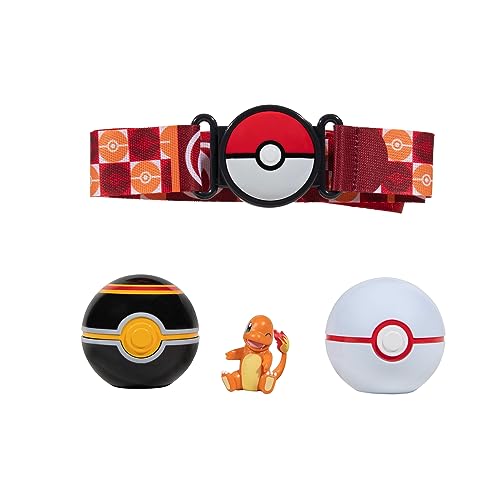 Pokémon Clip ‘N’ Go Belt Set - 2-Inch Charmander Battle Figure with Clip ‘N’ Go Belt plus Luxury Ball and Pokéball Accessories - Image 2