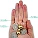 ZXTDBMBB H62 Precision Brass Balls Solid Brass Balls Diameter Excellent Conductivity for Industrial Equipment Instruments, Also can be Used as DIY Crafts (50Pcs, 3/8