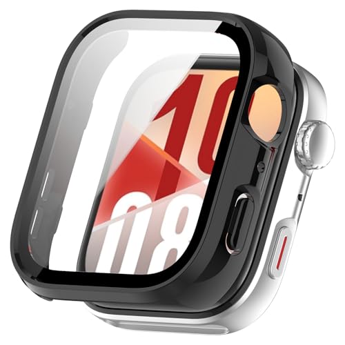 AiMaoo Huawei Watch Fit 4 p P[X KXtB ی Jo[ d|PCf ̉ ϏՌ h~ ϐFh~ SʃJo[ Sʕی X}[gEHb` Huawei Watch Fit 4 Ή (ubN)