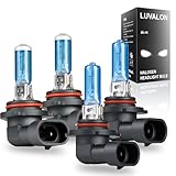 LUVALON Fit For Honda Civic Headlight Bulbs Combo 2004 2005 2006 2007 2008 2009 2010 2011 2012 2013 2014 2015 9005/HB3 High Beam 9006/HB4 Low Beam Halogen Headlight Bulbs 6000K Long Life Pack of 4