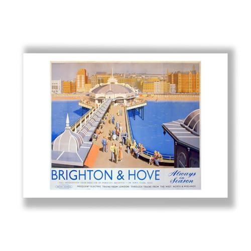 Grande impression d'art mate Brighton and Hove Railway Spiffing Prints