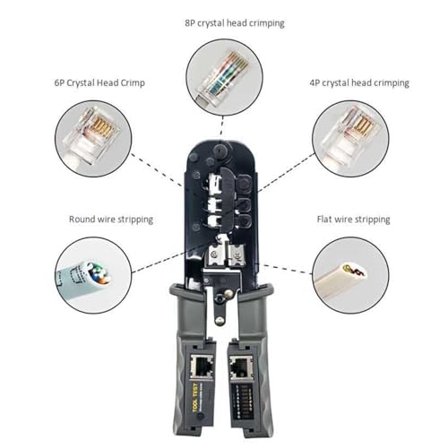 Pelacables de cable de ajuste con cortador de crimpado automático para conexiones precisas 5
