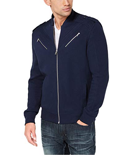 I-N-C Mens Potion Cardigan Sweater, Blue, Small