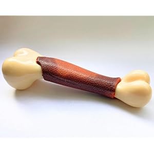 Durable Dog Chew Toy for Aggressive Chewers, Dental Health Texture, Real Beef, for Small/Medium/Large Breed, Indestructible Dog Toy Incurved Shape, Stimulate Dog Chew Toys, Against Boredom & Anxiety