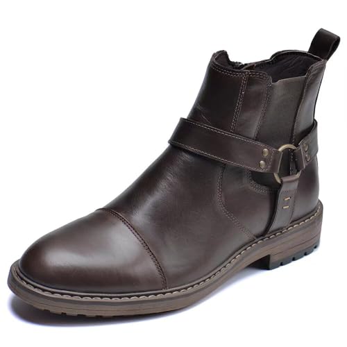 Image of Arkbird Chelsea Ankle Boots for Men Genuine Leather Oxford Casual and Formal Dress Boot