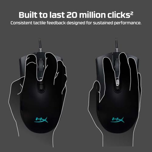 Image of HyperX Pulsefire Core RGB USB Gaming Mouse, Up to 6200 DPI, Pixart 3327 Optical Sensor, 87gm Lightweight, 20Mn Clicks, 7 Programmable Buttons, 1K Hz Polling Rate, 24 Months Warranty - Black [4P4F8AA]