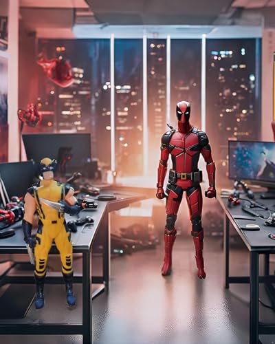 Image of Gifts- Wolverine Action Figure Toys for Car Dashboard, Study Table, Office Desk Decoration - Gift for Fans and Collectors| Deadpool, 25 CM