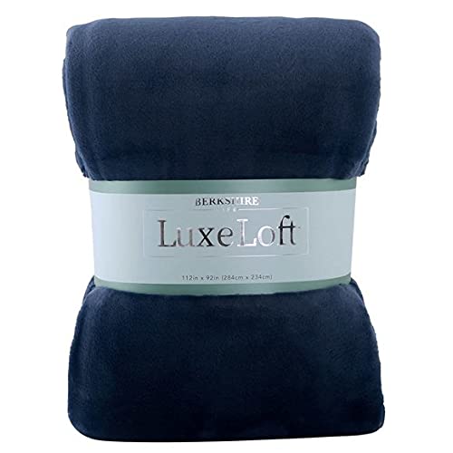 Berkshire Life LuxeLoft Blanket (King, Navy Blue) King (112 in x 92 in)