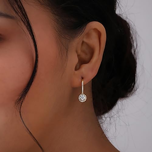 Image of TRUESILVER ACPL 925 Sterling Silver Cubic Zirconia Earrings for Women & Girls | BIS Hallmarked Drop Dangle Leverback Style | Elegant Jewelry Gift for Women