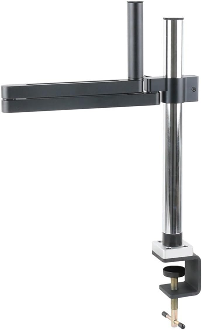 Microscope Accessories Kit Adjustable Articulating Clamp Microscope Bracket 50mm Holder C Mount Zoom Lens Camera Folding Stand Microscope Slides(32mm Pillar Stand)
