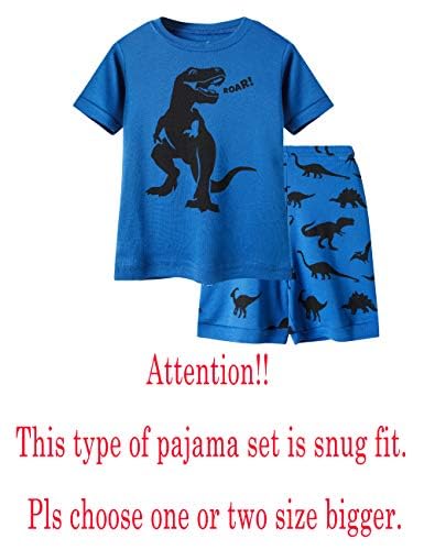 Image of KikizYe Boys Short Sleeve Pajamas Kids Summer Pjs Children Pajamas