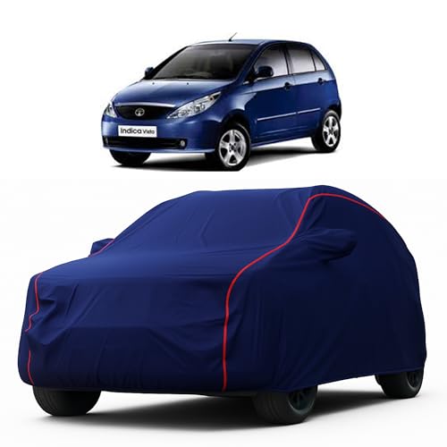 Image of Heavy-Duty Car Cover for Compatible with Tata Indica Vista (2011 to 2025 All Models) Deluxe Car Protection Cover - Waterproof & UV-Resistant All-Season Exterior Protection