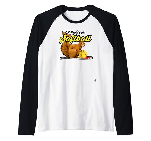 Nuts About Softball - Eichhörnchen-Softball-Team Raglan