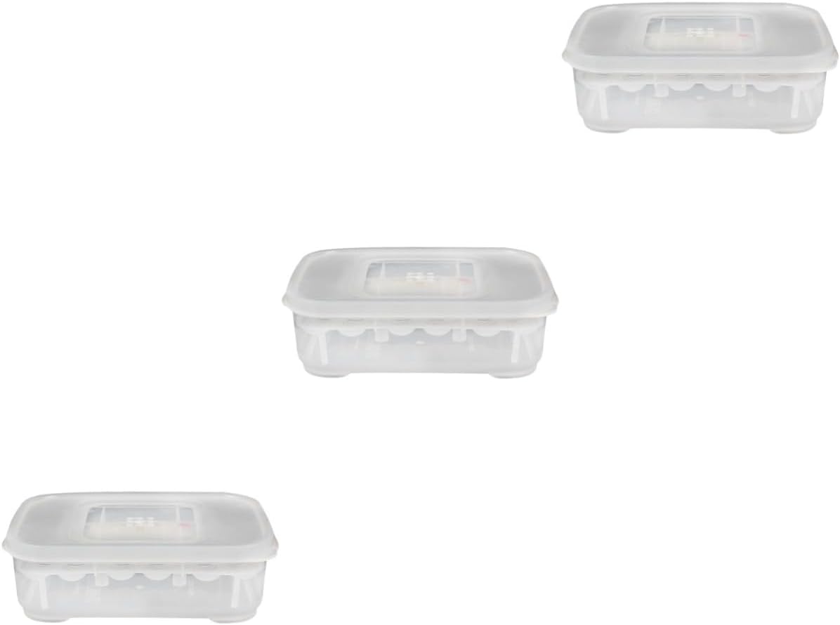 Angoily Transparent Acrylic Breeding Box for Reptiles Egg Incubator Tray with Thermometer Holds 12 Snake and Lizard Eggs 6.5 X 4.3 X 5.9 Inch Easy Observation and Cleaning